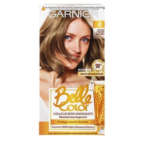 Coloration Cheveux Permanente 4 Blond Cendré Naturel Belle Color La Boîte à Prix Carrefour