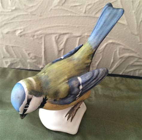 W Goebel Blue Titmouse Bird Figurine W Germany Vintage