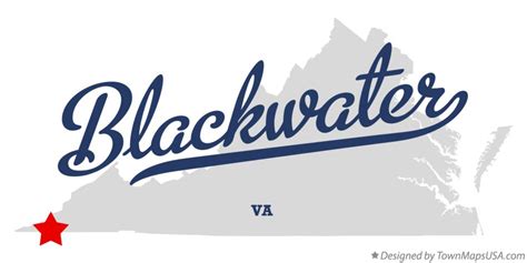 Map of Blackwater, VA, Virginia