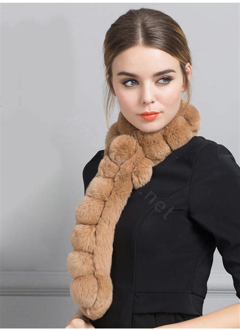 Buy Wholesale Unique Rex Rabbit Fur Scarf Women Winter Warm Neck Wrap Knitted Fur Collar Muffler