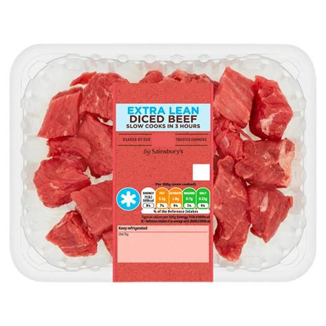 Sainsbury S British Or Irish Extra Lean Diced Beef G