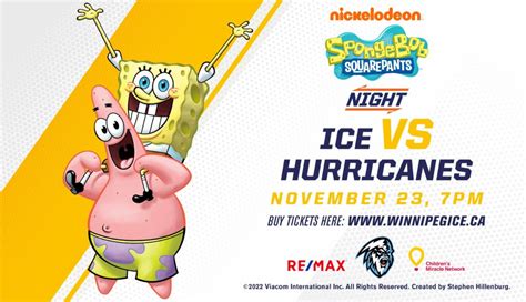 Events - WHL Spongebob Game Night - Children’s Hospital Foundation of Manitoba