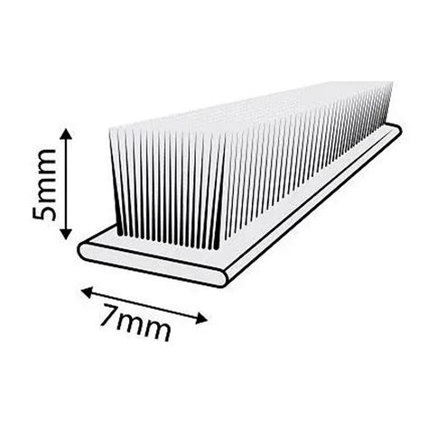 Veda Fresta Escova Protetor De Porta Janela Adesivo Mm Branco Stamaco