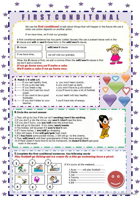 First Conditional English Esl Worksheets Pdf And Doc