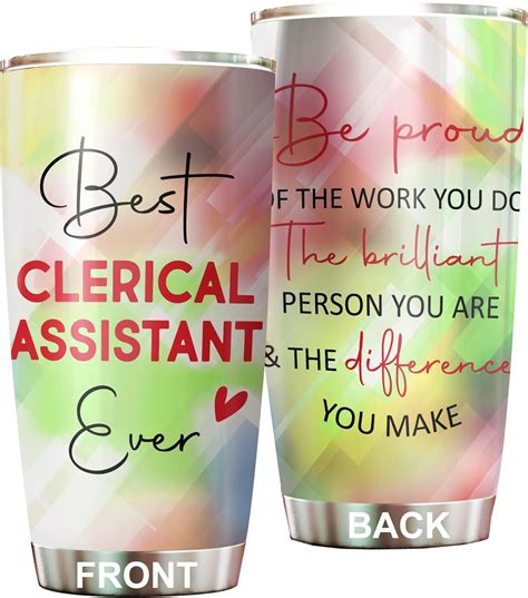 Medroc Best Clerical Assistant Ever Be Proud Of The Work You Do Tumbler Stainless