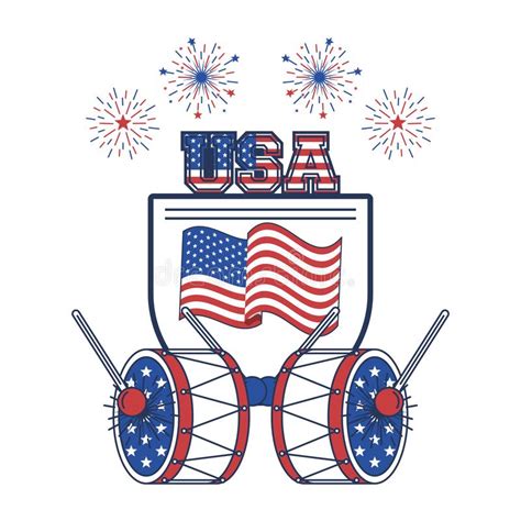 United States Of America Poster Stock Vector Illustration Of Holiday