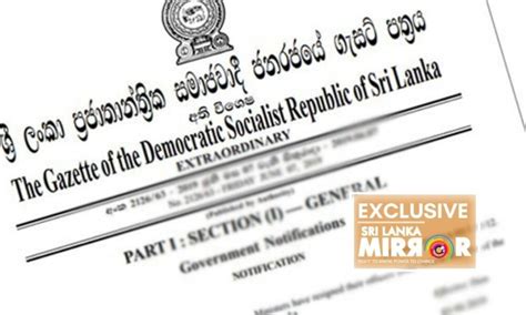 Gazette On 2024 Prez Polls Tomorrow Sri Lanka Mirror Right To Know