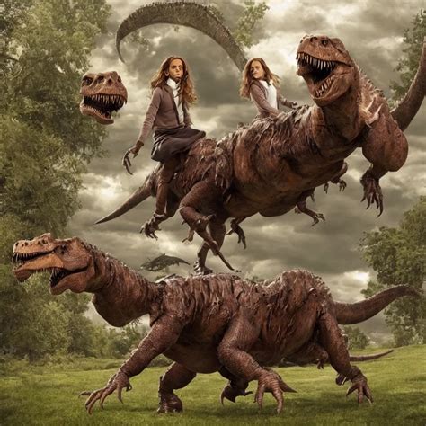 Hermione Granger Riding A T Rex Stable Diffusion Openart