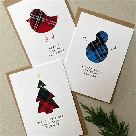 Funny Scottish Christmas Cards Scottish Tartan Cards Etsy