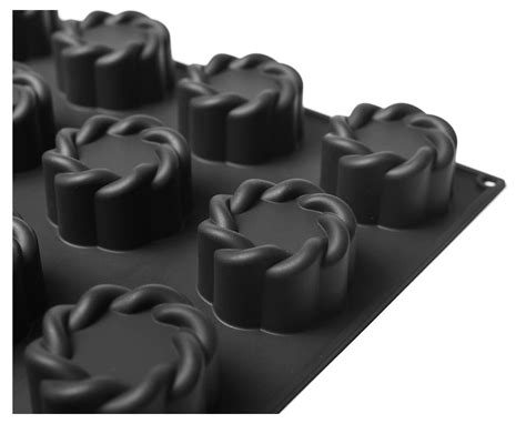 Pavoflex Non Stick Silicone Mould 24 Charlotte Swirls Ø 7 x ht 4cm