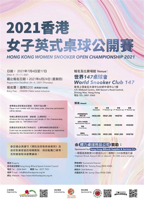 Hong Kong Women Snooker Open Championship 2021