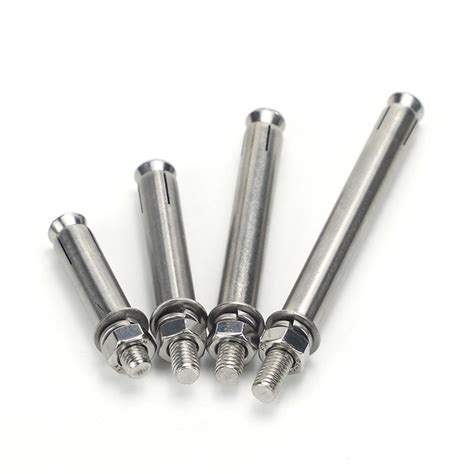 Carbon Steel Concrete Expansion Screw Through Fix Bolts Hex Nut Sleeve