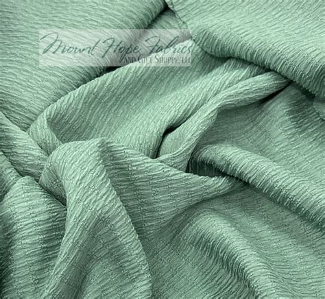 Crinkle Jersey Knit- Dark Sage - Mt Hope Fabrics and Gift Shoppe