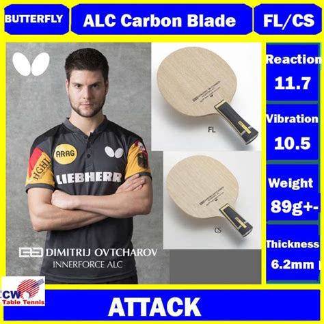 Butterfly Ovtcharov Innerforce Alc Blade Butterfly Arylate Carbon Blade