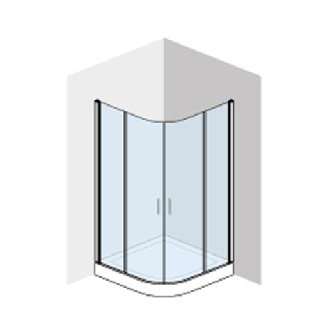 Saniclass Kay Douchecabine 90x90x185cm Kwartrond Chroom Profiel