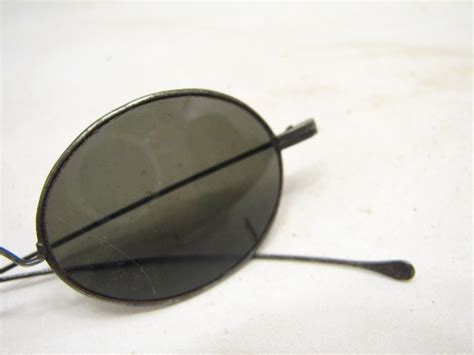 Antique Sunglasses Spectacles W Leather Case Civil War Reenactment Sun Glasses