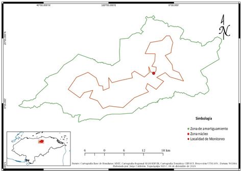 Parque Nacional Monta A De Botaderos Con La Localidad De Monitoreo De