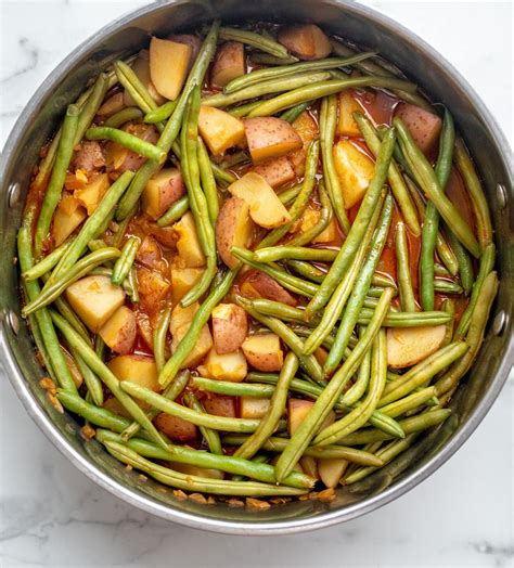 Vegan Southern Green Beans And Potatoes Healthier Steps