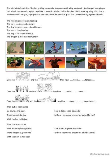 Room on the Broom worksheet: English ESL worksheets pdf & doc