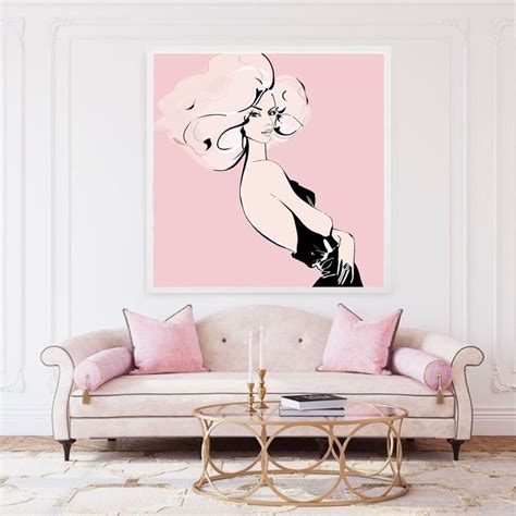 Girl Fashion Illustration Print Beautiful Girly Wall Art Etsy