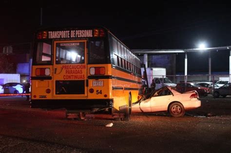 Chofer Muere Prensado Al Chocar Contra Autob S En Mart Nez De La Torre