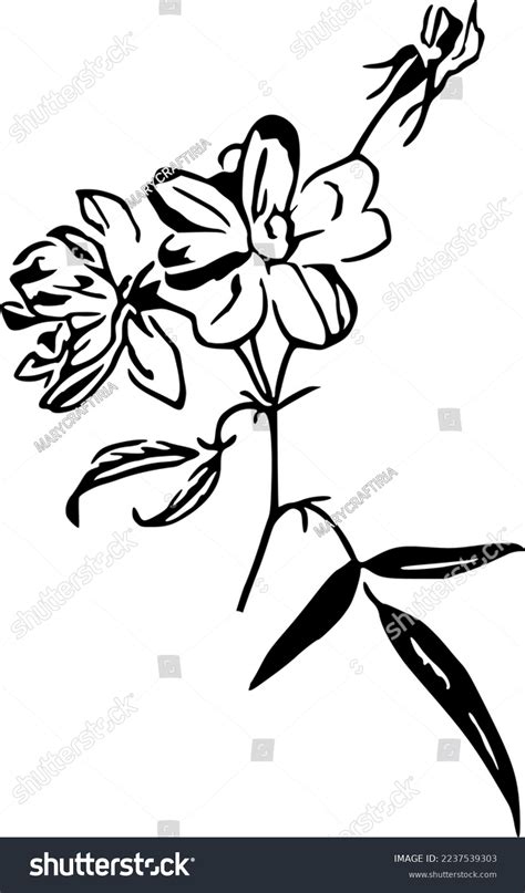 Wildflowers Vector Illustration Clip Art Black Stock Vector (Royalty Free) 2237539303 | Shutterstock