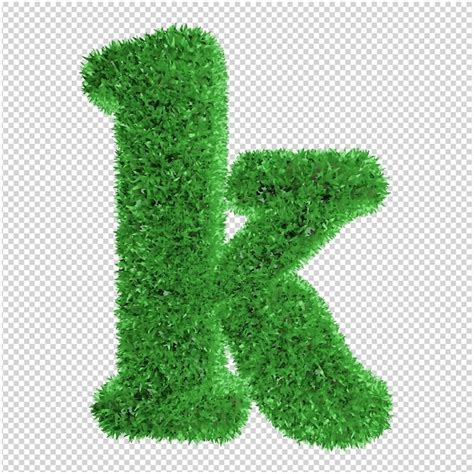 Rendu 3d De Lettre Herbe PSD Premium