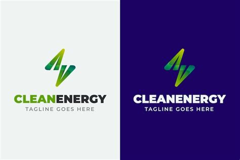 Plantilla de logotipo de energía renovable degradado Vector Gratis