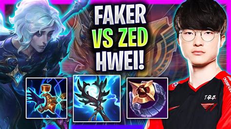 Faker Playing Versus Zed With Hwei T1 Faker Plays Hwei Mid Vs Zed