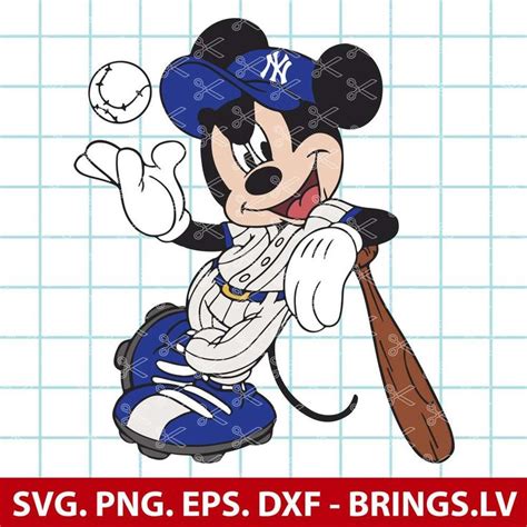 Yankees Baseball Mickey SVG, Yankees SVG, New York Yankees And Mickey ...