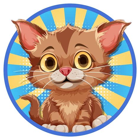 Lindo Personaje De Dibujos Animados De Gato Vector Gratis