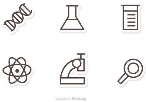 Outline Science Icons Vector 88744 Vector Art at Vecteezy