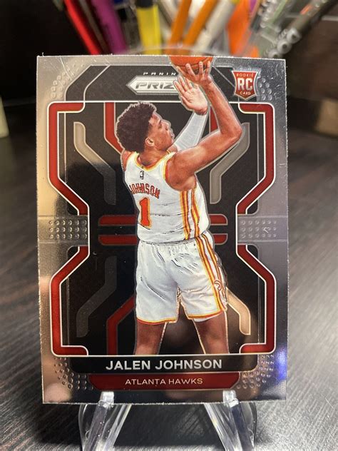 2021 22 Panini JALEN JOHNSON 305 PRIZM ROOKIE Basketball Card Atlanta