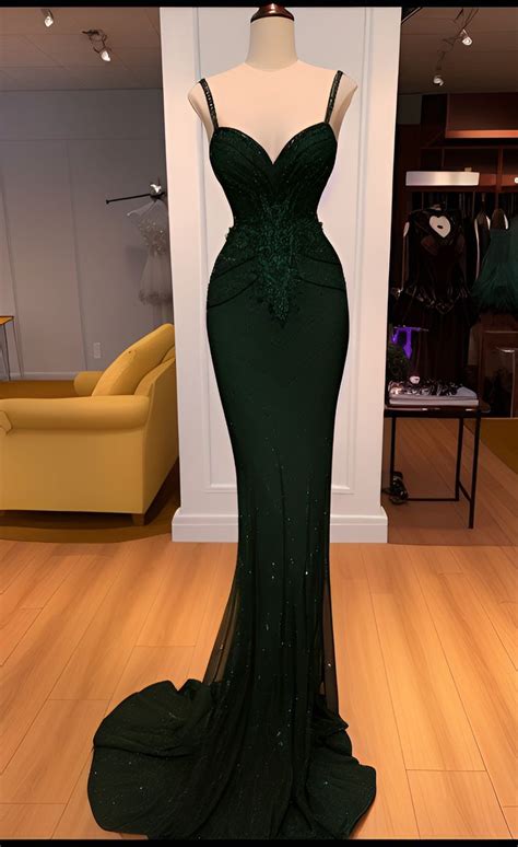 Pin By Kelly Carson On Dresses Dark Green Prom Dress Long Green Prom