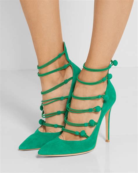 Gianvito Rossi Suede Pump Shoes Post