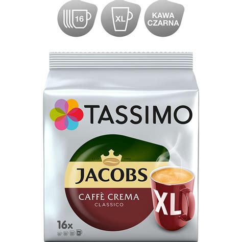 Kapsułki Tassimo Jacobs Caffé Crema Classico XL 16 kaw czarnych