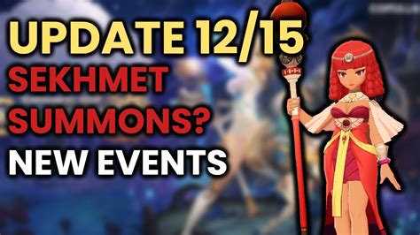 UPDATE NOTICE Sekhmet Fire Desert Queen Events And More