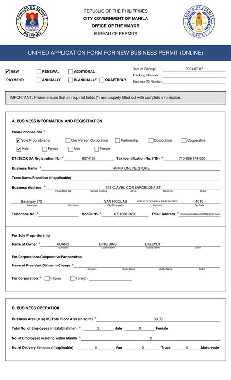 Application Form Basta Malupit Yan Republic Of The Philippines City