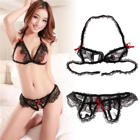 Lingerie Sexy Sous Vêtements En Dentelle Nuisette Nuit Ouvert