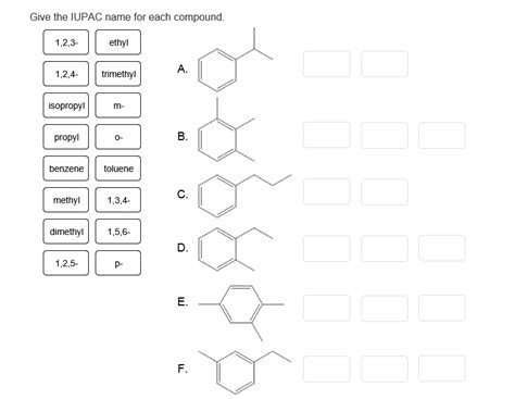 Give The Iupac Name For Each Compound