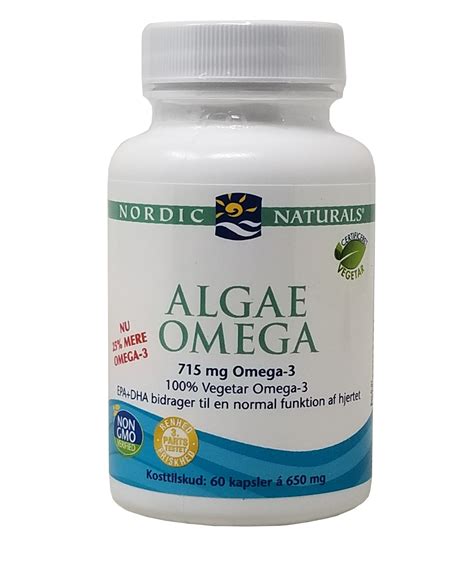 Nordic Naturals Algae Omega 715 Mg Omega 3 EPA DHA 60 Capsules