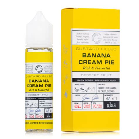 Glas Basix Banana Cream Pie Ejuice 60ml Premium Vape Juice