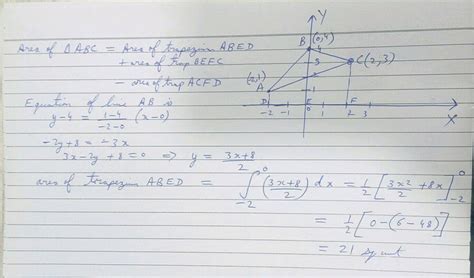 Using Integration Find The Area Of The Region Bounded By The Triangle