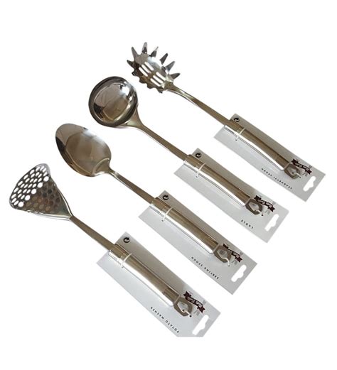 Buy Botle Buhle Cooking And Serving In Matt Finish Spoons Set Of 4 Online Cutlery Sets