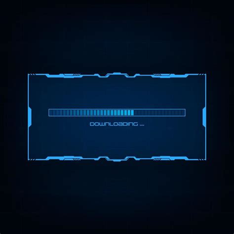 Vector Progress Loading Bar Sci Fi Hud Futuristic User Interface