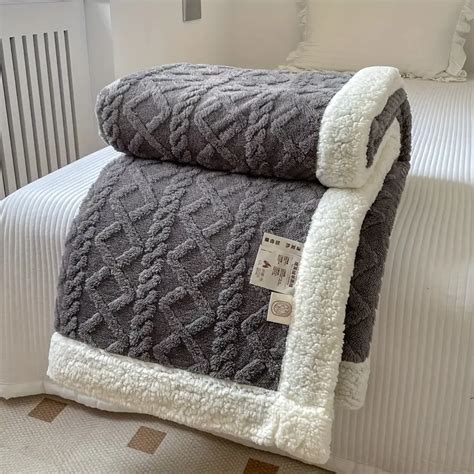 Taffeta Double Sided Lamb Velvet Blanket Soft Warm Throw Temu