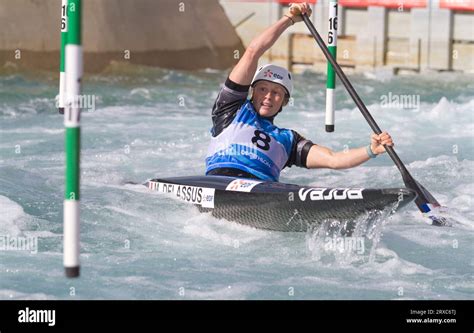 Marjorie Delassus Competes In The Women S C1 At The ICF Canoe Slalom