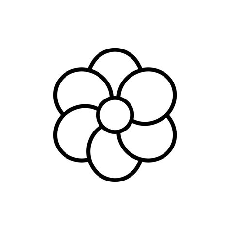 Simple Flower Icon On White Background 8247404 Vector Art At Vecteezy