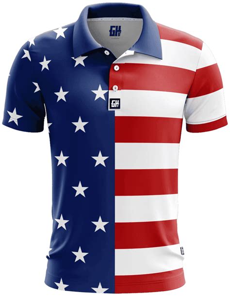 Usa Flag Polo In 2022 Usa Flag Golf Polo Cool Shirts