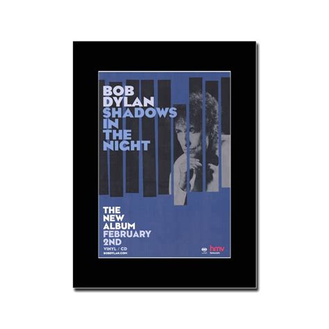 Bob Dylan Shadows In The Night Matted Mounted Magazine Etsy